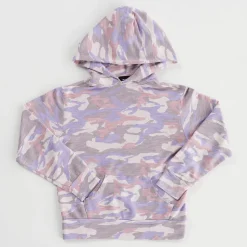 MONROW Kids Supersoft Camo Pullover Hoody PETALPINK Sale